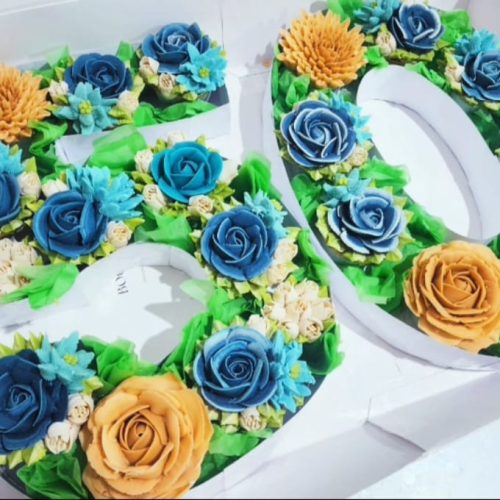 Custom Number Cupcakes